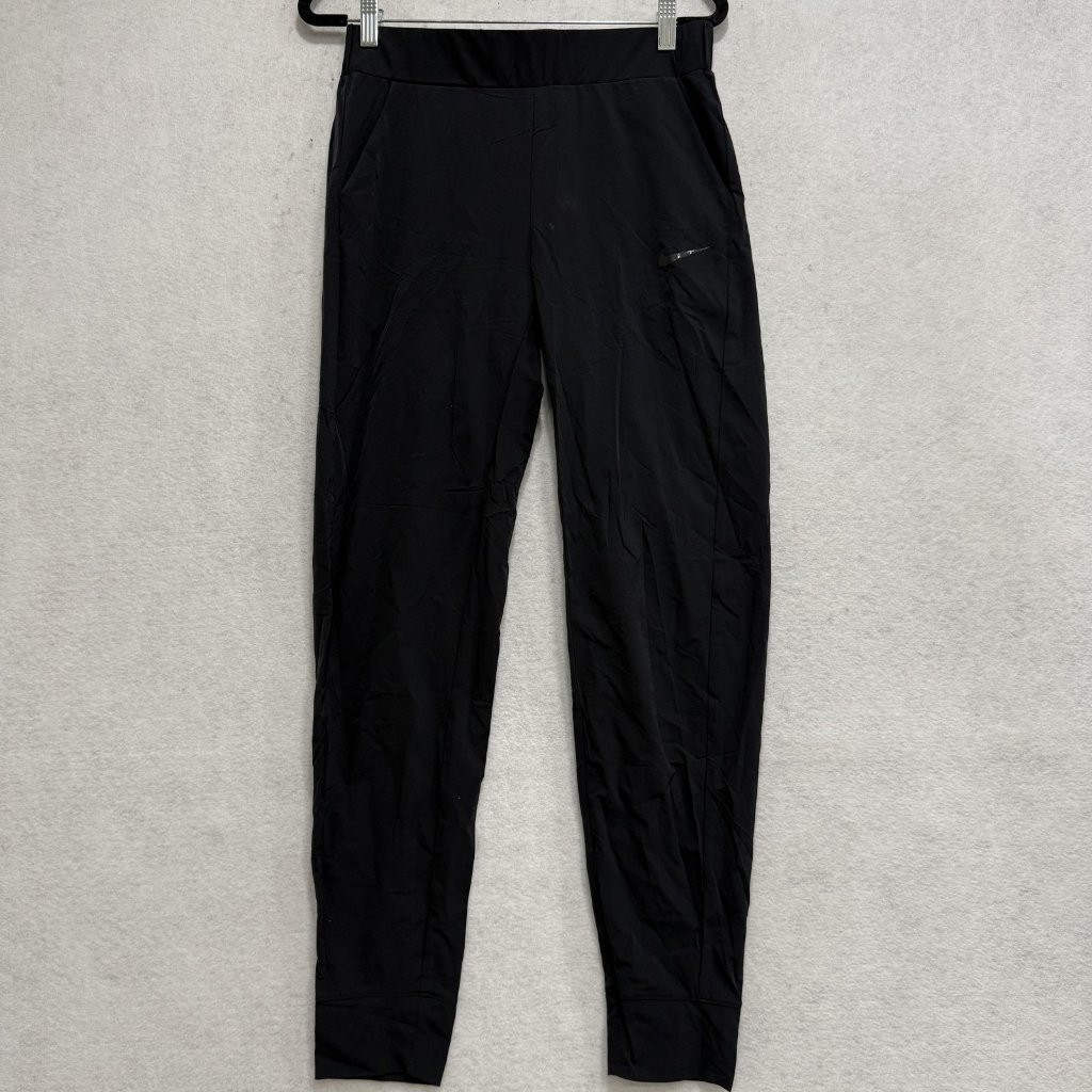 Nike Dri-Fit Pants Womens Small Black Track Running Athletic Tapered At4574-010